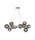 Maytoni Dallas Modern 1 Globe Pendant Ceiling Light Chrome Smoky Shade G9-2