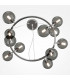 Maytoni Dallas Modern 1 Globe Pendant Ceiling Light Chrome Smoky Shade G9-3