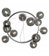Maytoni Dallas Modern 1 Globe Pendant Ceiling Light Chrome Smoky Shade G9-4