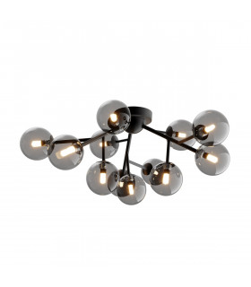 Maytoni Dallas Modern 12 Light Globe Ceiling Light Matt Black Black Shade G9-2