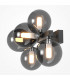 Maytoni Dallas Modern 5 Light Wall Lamp Black Smoky Shade G9-4