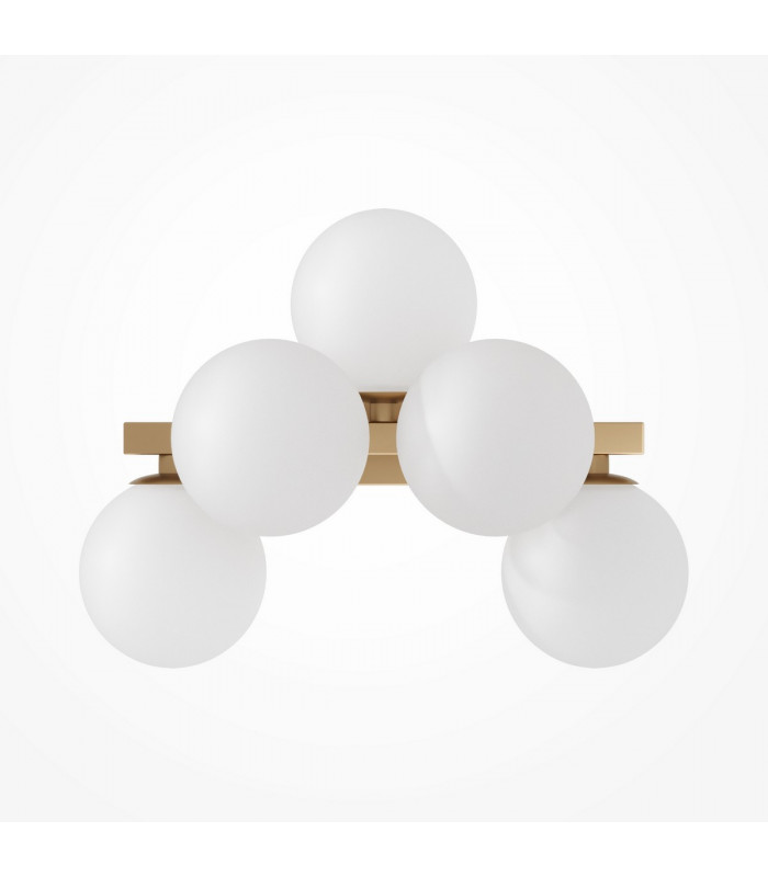 Maytoni Dallas Modern 5 Light Wall Lamp Gold Matte White Shade G9-1