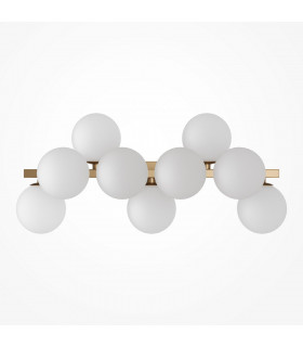 Maytoni Dallas Modern 9 Light Wall Lamp Gold Matte White Shade G9-1