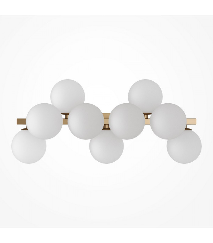 Maytoni Dallas Modern 9 Light Wall Lamp Gold Matte White Shade G9-1