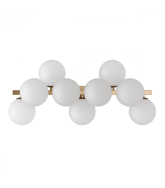 Maytoni Dallas Modern 9 Light Wall Lamp Gold Matte White Shade G9-2
