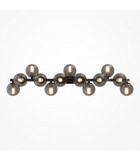 Maytoni Dallas Modern 13 Light Wall Lamp Black Smoky Shade G9-1