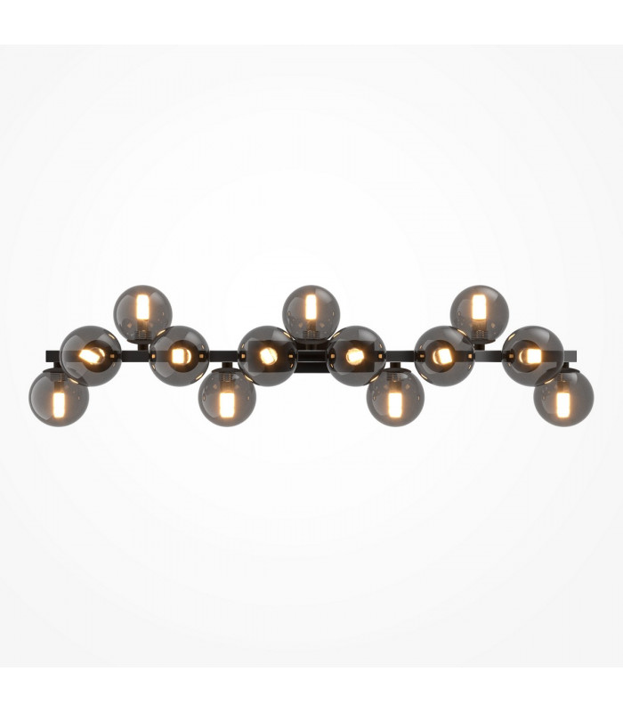 Maytoni Dallas Modern 13 Light Wall Lamp Black Smoky Shade G9-1