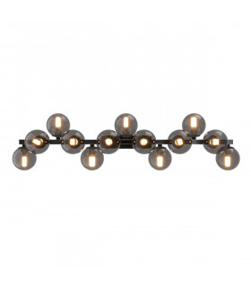Maytoni Dallas Modern 13 Light Wall Lamp Black Smoky Shade G9-2