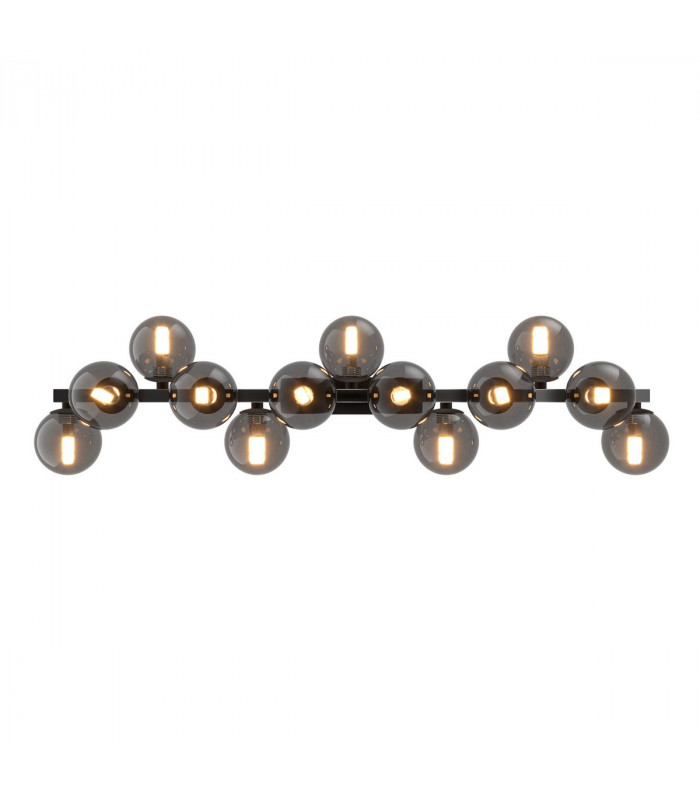Maytoni Dallas Modern 13 Light Wall Lamp Black Smoky Shade G9-2