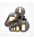 Maytoni Dallas Modern 13 Light Wall Lamp Black Smoky Shade G9-4