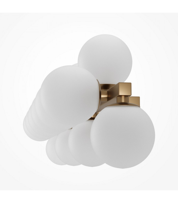 Maytoni Dallas Modern 13 Light Wall Lamp Gold Matte White Shade G9-4