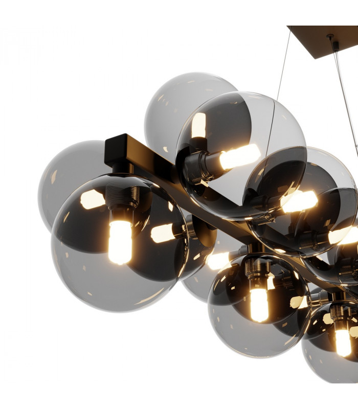Maytoni Dallas Modern 25 Light Bar Pendant Ceiling Light Black Black Shade G9-4