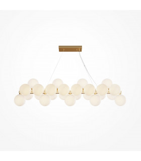 Maytoni Dallas Modern 25 Light Bar Pendant Ceiling Light Gold Matte White Shade G9-1