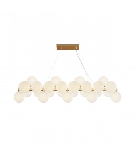 Maytoni Dallas Modern 25 Light Bar Pendant Ceiling Light Gold Matte White Shade G9-2