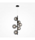 Maytoni Dallas Modern 6 Light Bar Pendant Ceiling Light Black Smoky Shade G9-1