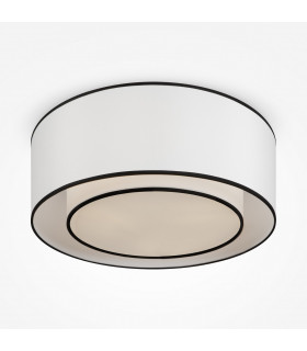 Maytoni Bergamo Modern 3 Light Cylindrical Ceiling Light White White and Black Shade E27-1