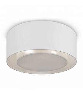 Maytoni Bergamo Modern 3 Light Cylindrical Ceiling Light White Transparent and White Shade E27-2