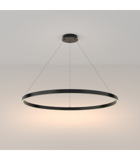 Maytoni Rim Modern Integrated LED Pendant Ceiling Light Black 100cm 3000K-1