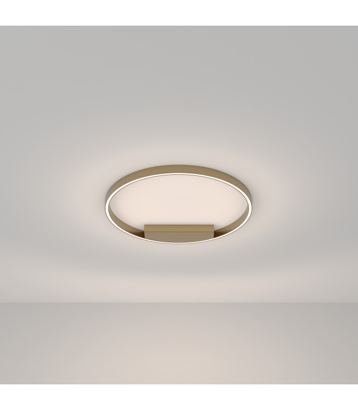 Maytoni Rim Modern Integrated LED Semi Flush Light Brass 60cm 4000K-1