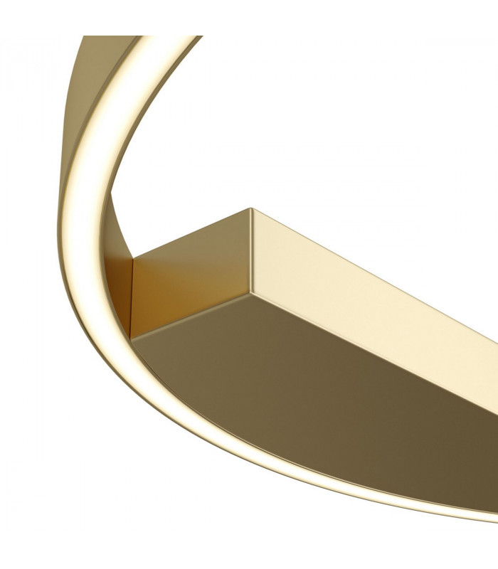 Maytoni Rim Modern Integrated LED Semi Flush Light Brass 60cm 4000K-3