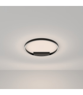 Maytoni Rim Modern Integrated LED Semi Flush Light Black 60cm 4000K-1