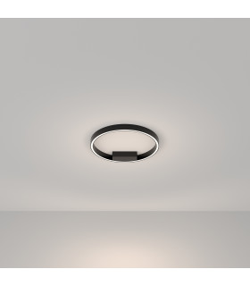 Maytoni Rim Modern Integrated LED Semi Flush Light Black 40cm 4000K-1