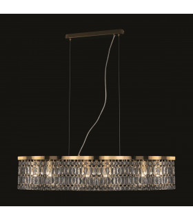 Maytoni Dune Modern 6 Light Bar Pendant Ceiling Light Gold E14-2