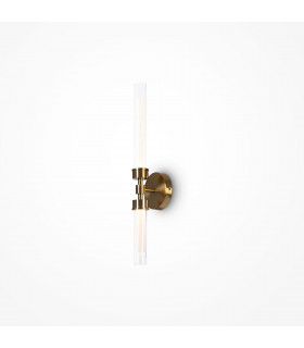 Maytoni Stelo Modern 2 Light Integrated LED Wall Lamp Brass 3000K-1