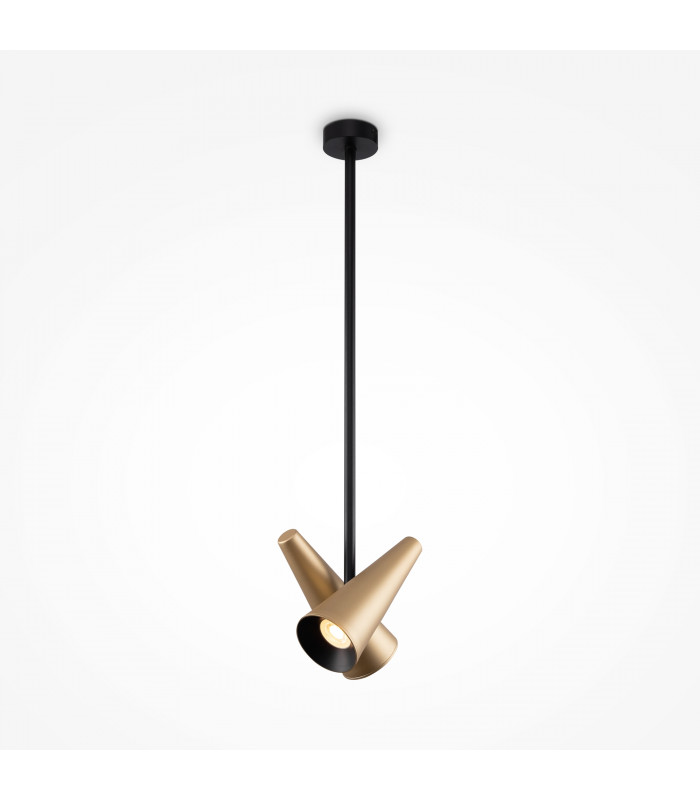 Maytoni Giro Modern 2 Light Pendant Ceiling Light Brass GU10-1
