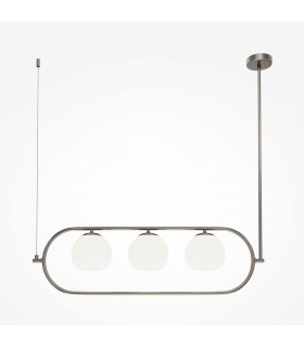 Maytoni Erich Modern 3 Light Globe Pendant Ceiling Light Nickel E14-1