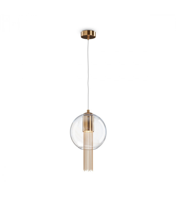Maytoni Flusso I Modern Slim Pendant Ceiling Light Bronze GU10-4