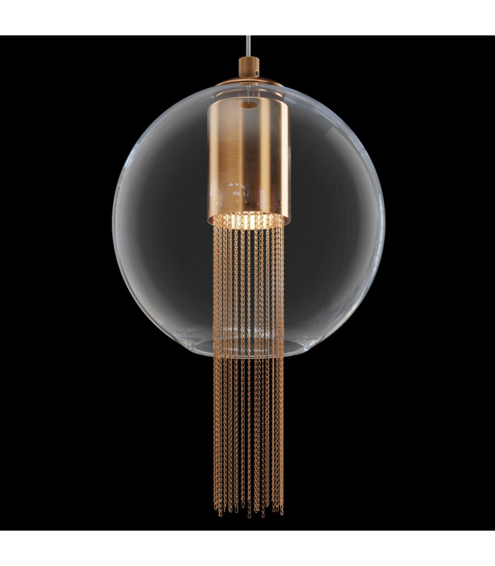 Maytoni Flusso I Modern Slim Pendant Ceiling Light Bronze GU10-6