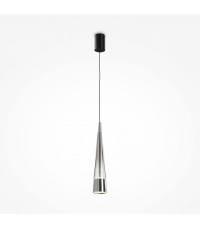 Maytoni Sintesi Modern Slim Pendant Ceiling Light Chrome Integrated LED 3000K-1