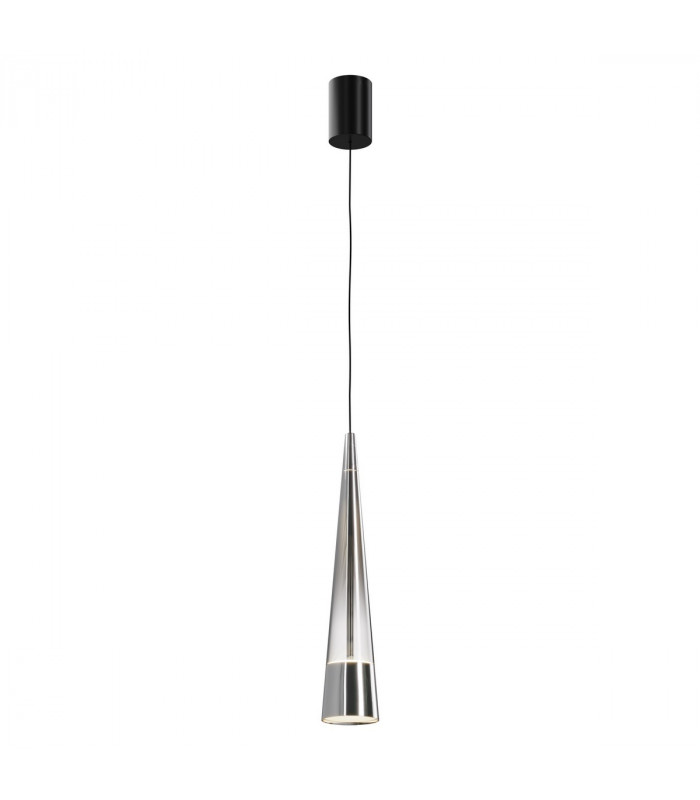 Maytoni Sintesi Modern Slim Pendant Ceiling Light Chrome Integrated LED 3000K-2