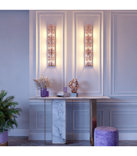 Maytoni Facet Classic 3 Light Wall Lamp Gold E14