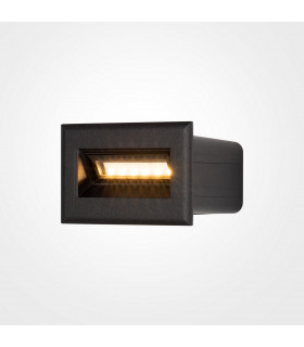 Maytoni Bosca Outdoor Recessed Wall Lamp Black 8.4cm 3000K IP65-1