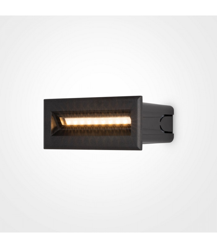 Maytoni Bosca Outdoor Recessed Wall Lamp Black 13.7cm 3000K IP65-1
