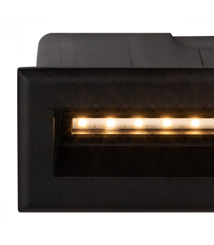 Maytoni Bosca Outdoor Recessed Wall Lamp Black 13.7cm 3000K IP65-3
