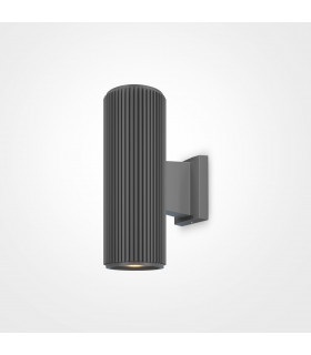 Maytoni Rando 2 Light Outdoor Up Down Wall Lamp Grey E27 IP54-1