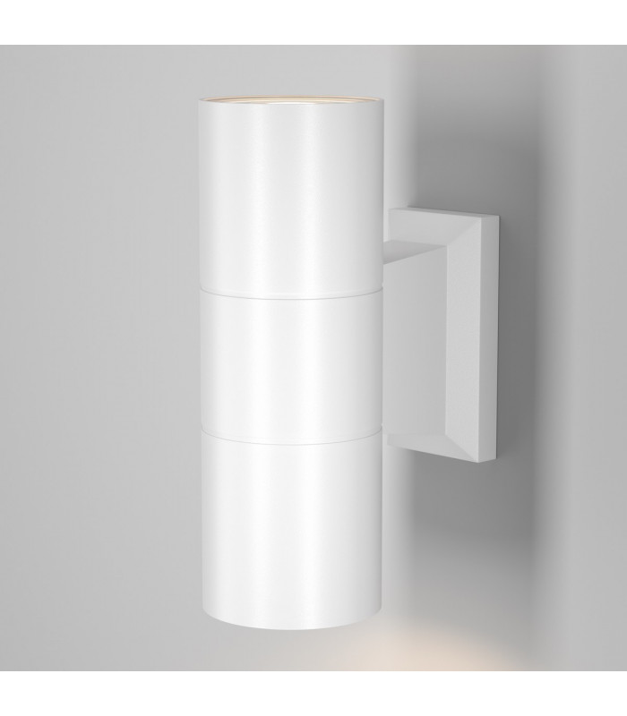 Maytoni Bowery 2 Light Outdoor Up Down Wall Lamp White GU10 IP54-1