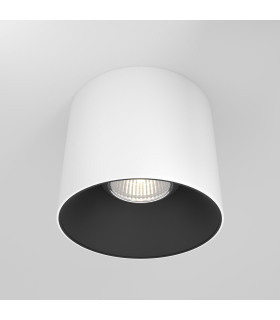 Maytoni Alfa LED Surface Mounted Downlight White Black 10cm 3000K-1