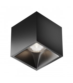 Maytoni Alfa LED Square Dimmable Surface Mounted Downlight Black 900lm 4000K-2