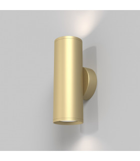 Maytoni FOCUS S 2 Light Outdoor Up Down Wall Lamp Matt Gold GU10-1