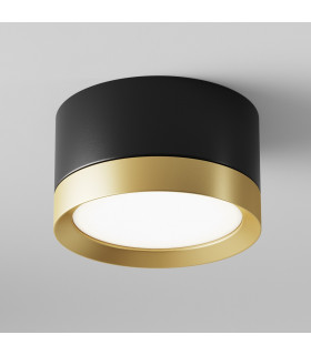 Maytoni Hoop Surface Mounted Downlight Black Gold 5cm GX53-1