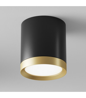 Maytoni Hoop Surface Mounted Downlight Black Gold 9.6cm GX53-1