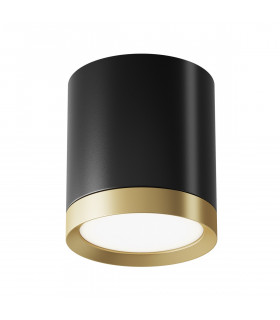 Maytoni Hoop Surface Mounted Downlight Black Gold 9.6cm GX53-2
