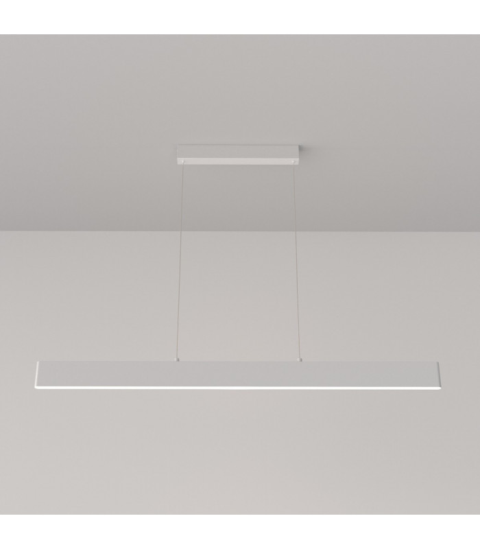 Maytoni Step Bar Pendant Ceiling Light White 118.5cm Integrated LED 4000K-1