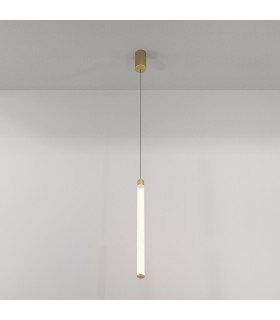 Maytoni Ray Slim Pendant Ceiling Light Gold 95.9cm Integrated LED 3000K-1