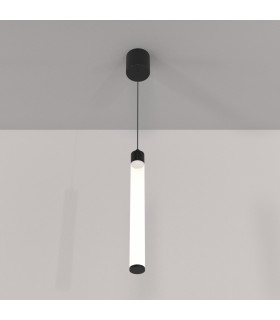 Maytoni Ray Slim Pendant Ceiling Light Black 50.6cm Integrated LED 3000K-1