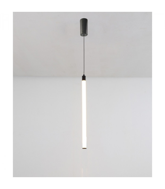 Maytoni Ray Slim Pendant Ceiling Light Black 50.6cm Integrated LED 3000K-2